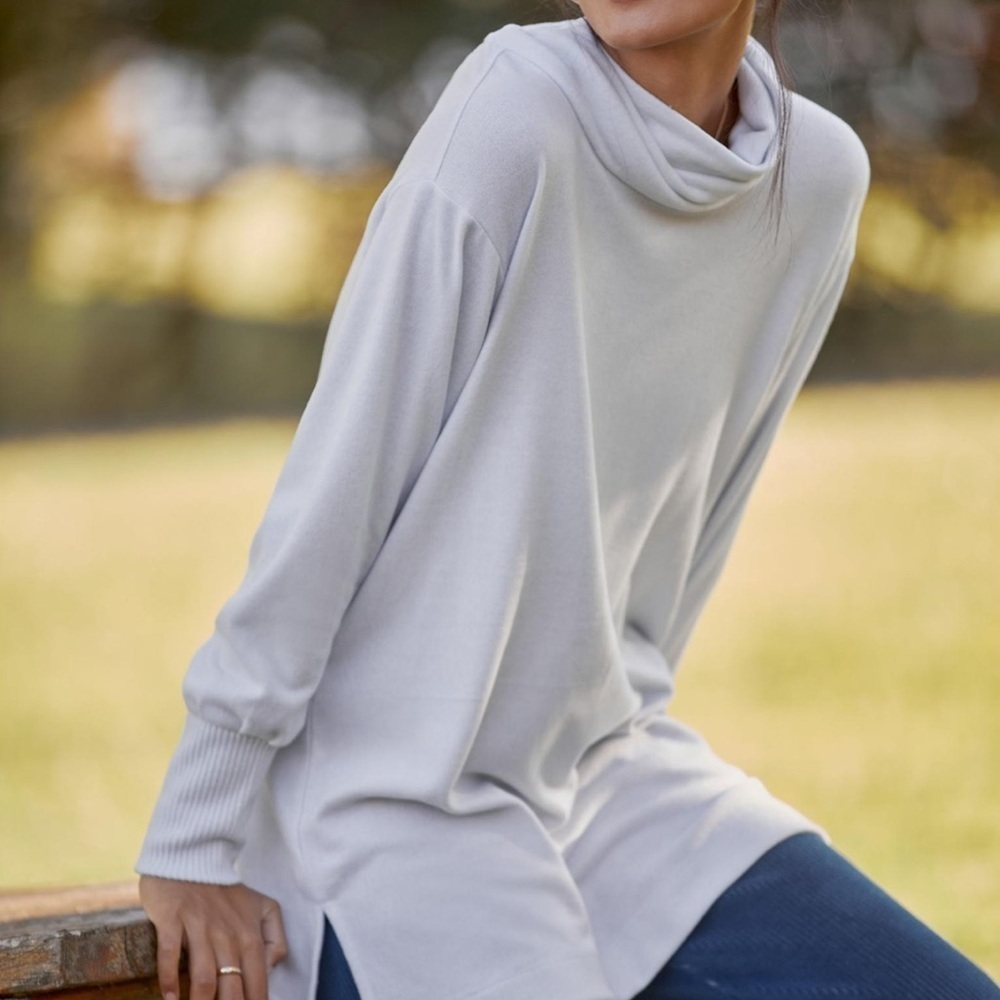 Anthropologie Maeve Cowl-Neck Tunic Top